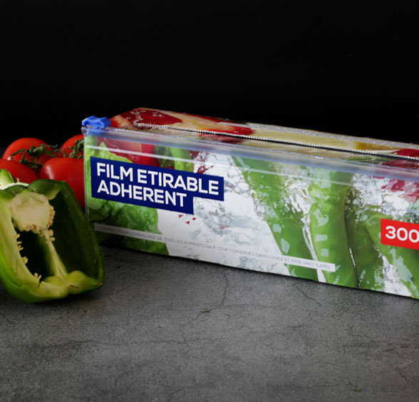 Packea packaging market - Film étirable alimentaire, qualité  professionnelle s'utilise pour la protection des aliments. Idéal pour  couvrir la nourriture dans les bols et les plats : Viande blanche et rouge,  fromage